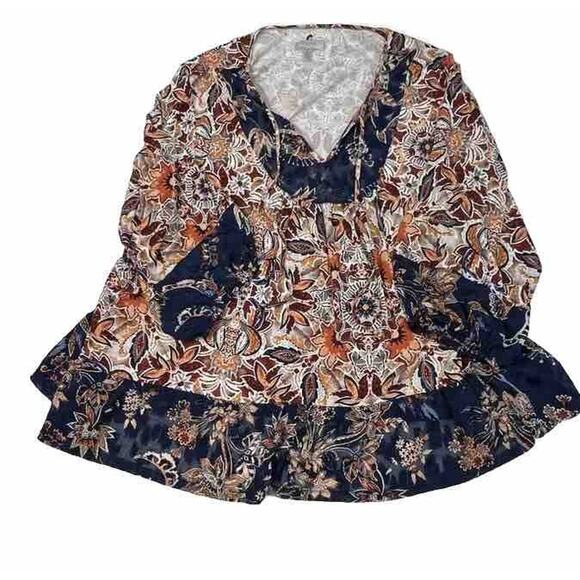 Cupio Floral Women Blouse Tunic Top Women's Size 3X - Picture 2 of 7